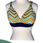 Alex Marie Retro Multicolor Chevron Print Swim Bikini Top Size 10 Photo 0