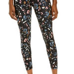 Sweaty Betty Power Workout 7/8 Leggings Black Pink Blue Abstract Sz SMALL Photo 0