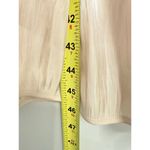 kourt Calypso Tiered Smocked Cream Elegant Casual Shine Midi Dress Medium Photo 2