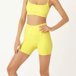 Gigi C Mila‎ Bike Biker Shorts Yellow Sz XL Workout Athletic USA Photo 0