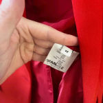 Givenchy 65  Red One Button Blazer Wrist Zippers Size 42 Color Red Photo 4