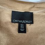 Cynthia Rowley Faux Suede Waterfall Cardigan Vest Women 1X Caramel Photo 3