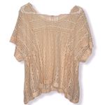 Free People  Peach Lace Dolman Short Sleeve Top Photo 3