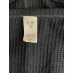 Free People  Top Size S Women's Waffle Knit DAHLIA Black Long Bell Sleeves Blouse Photo 2