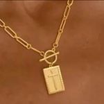 Gold Cross Pendant Paperclip Chain Necklace ~NEW~ Photo 10