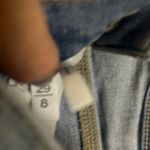 Loft  - kick crop flare, light wash, button fly, raw chewed hem, Size 29/8 Photo 4