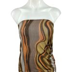 Urban Outfitters Motel Multicolor Abstract Strapless Mesh Bandeau Tube Top Sz M Photo 0