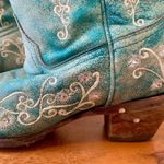 Corral  Turquoise Embroidered Rhinestone Western Boots Photo 1