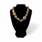 INC  International Concepts Chunky Gold Tone Pebble Link Statement Necklace Photo 0
