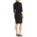 Black Halo Lucinda Faux Wrap Coat Dress in Black Size 0 Photo 1