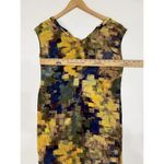 Anthropologie  Maeve Pixel Impressionist Shift Dress Silk V-neck Sz 2 Photo 5
