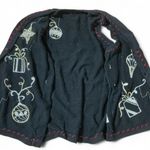 Womens Black Christmas Vest Ugly Sweater Style Ornaments Star Gifts Rhinestone Size M Photo 4