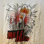 Disney  Beaker White 100# Cotton Size Medium Shirt Sleeve Muppets T-Shirt. Photo 1
