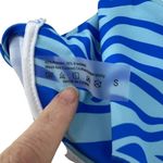 Womens Electric Blue Animal Print Bikini Cheeky Bottom Size Small Photo 6