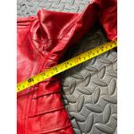 Claudio Iacovelli Italy Red Leather Moto Biker‎ Jacket Y2K Womens 40 IT US XS/S Photo 5
