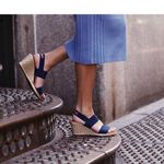 Tommy Bahama ✨Women's Blue André Assous Allison Elastic Wedge Sandals✨ Photo 2