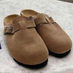 Birkenstock 40 EU 9-9.5 USA  Soft Footbed Boston Clog TAUPE SUEDE Photo 0