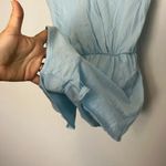 PINK - Victoria's Secret Victoria's Secret PINK Women’s Light Blue Sleeveless Faux Wrap Casual Romper Photo 7