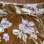Free People  Yellow Floral Velvet Mini Skirt Photo 1