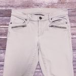 Loft Pale Taupe Modern Skinny Faux Zipper Pockets Photo 2