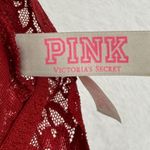 Pink Coconut Boutique Victoria's Secret PINK XS Red Lace Padded Bralette Criss Cross Back Photo 3