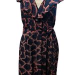 Maeve ANTHROPOLOGIE ROSALIA NAVY WRAP DRESS by  SIZE 8 Photo 3