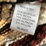 Anthropologie Elsamanda Women’s Sz: S Wool Blend Sweater Striped Cozy Fuzzy. Brown Photo 5