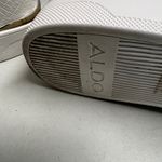 ALDO White Wedge High Top Sneakers Quilted Gold Accent Size 6.5 SEE DESCRIPTION Photo 4