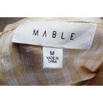 MABLE Gingham Plaid Checkered PeasantRuffle Sleeve Dress Womans Medium White Photo 5