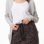 Loft  NWT Maroon Flecked Knit Jogger Skirt Preppy Academia Winter Cozy Cabincore Photo 0