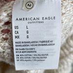 American Eagle Open Knit Crochet Side Split Hem Sweater Size Large Beachy Boho Photo 6