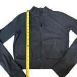 SKIMS  Women’s‎ M Zip Up Track Jacket Charcoal Black Cropped Sporty Loungewear Photo 2