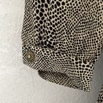 Leslie Fay Vintage  Belted Animal Print Dress Size 16P Button Up Photo 4