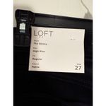 Loft  Skinny High Rise Black Velvet Pants Jeans Photo 2