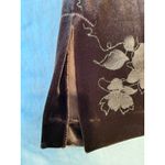 R & M Richards Brown Floral Velvet Button Front Tunic Top & Pants Set Women's 8P Photo 13