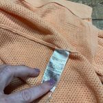Chico's | Women's Beachy Orange Cotton Linen Blend Open Knit Cardigan Sz 3 Sz XL Photo 4