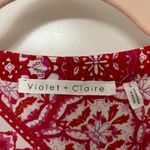 Violet+Claire  Sleeveless Boho Print Blouse Size L Pinks Reds White Photo 2