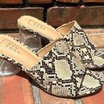 Shushop Heloise snake skin print. Clear heel shoes. Size 9 Photo 0