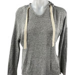 Tea N Rose  Women's Gray Long Sleeve Lace Crochet Knit Hoodie Sweater Top Size S Photo 0