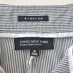 Jones New York  Signature Cotton Black White Stripe Stretch Dress Casual Pants 4P Photo 5