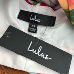 Lulus NWT Hues of You Teal Multi Floral Print Ruched Puff Sleeve Top Size XS Photo 7