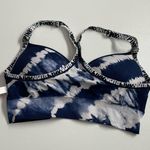 PINK - Victoria's Secret Victorias Secret PINK Bra Wireless Lightly Lined Padded Tie Dye Spell Out Blue Photo 7
