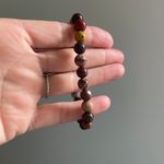 Stone Beaded Stretch Bracelet Purple Brown Power Beads Chunky Early 2000s Photo 1