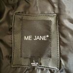 Me Jane  Black Faux Leather Jacket, Size Large Photo 3