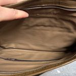 Vintage Tacchini Italian Leather Large Clutch Brown Photo 4