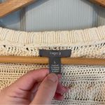 Apt. 9  Women's L 100% Cotton Cream ChunkyKnit Short Sleeve Wrap Sweater Cardigan Photo 1