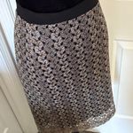 Sunny Leigh Elegant Black and Gold Overlay Pencil Skirt Photo 1