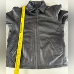 Vintage Rainforest Black Leather Jacket Quilted Lining Buckle Details Medium Photo 8