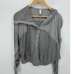 Free People Movement Windy Meadow Hoodie Heather Grey Women Small Oversized Gray Photo 0