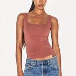 SKIMS  Cotton Jersey Tank in Redwood, Size Small Photo 0